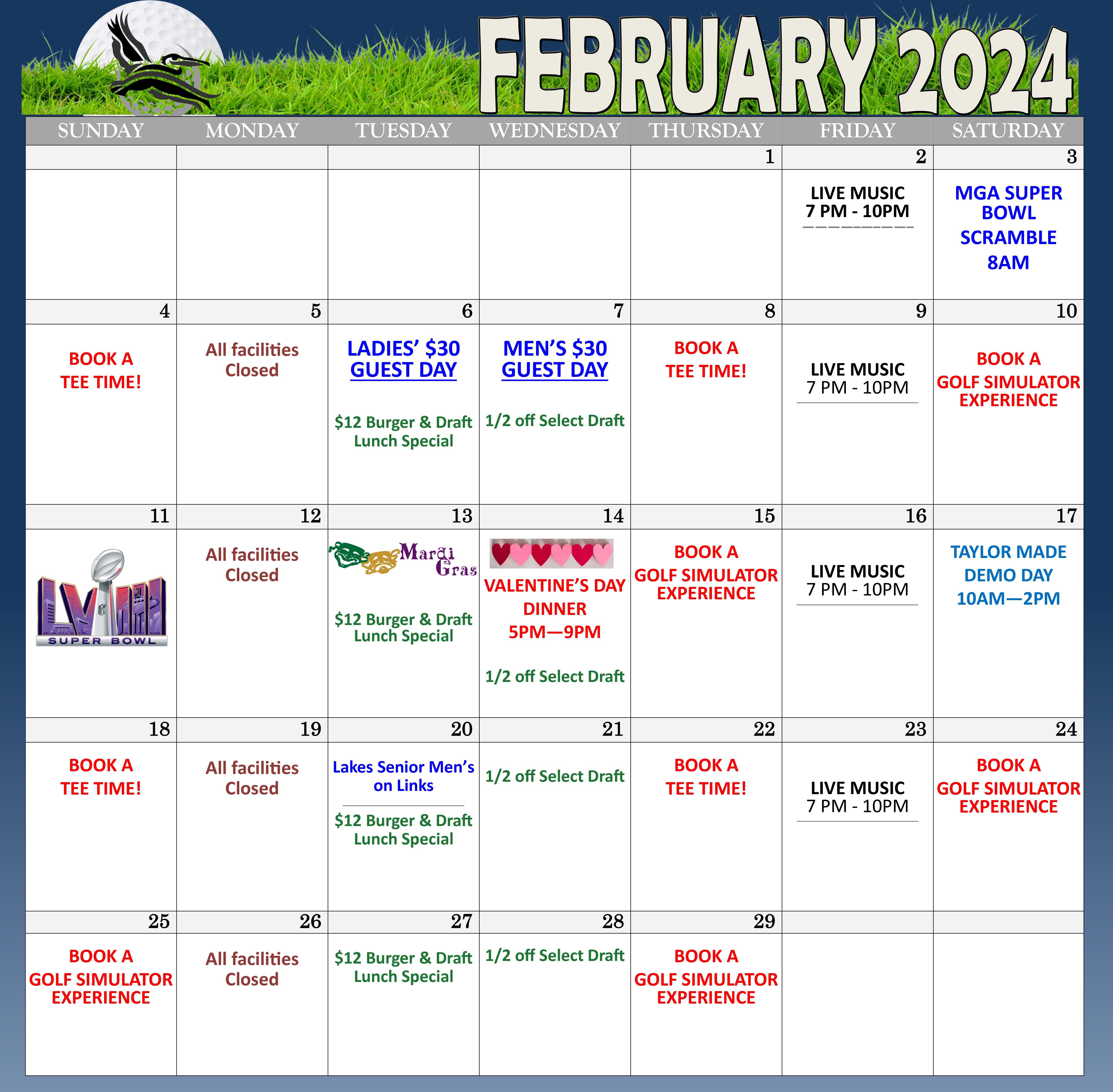 2024 February Calendar 1