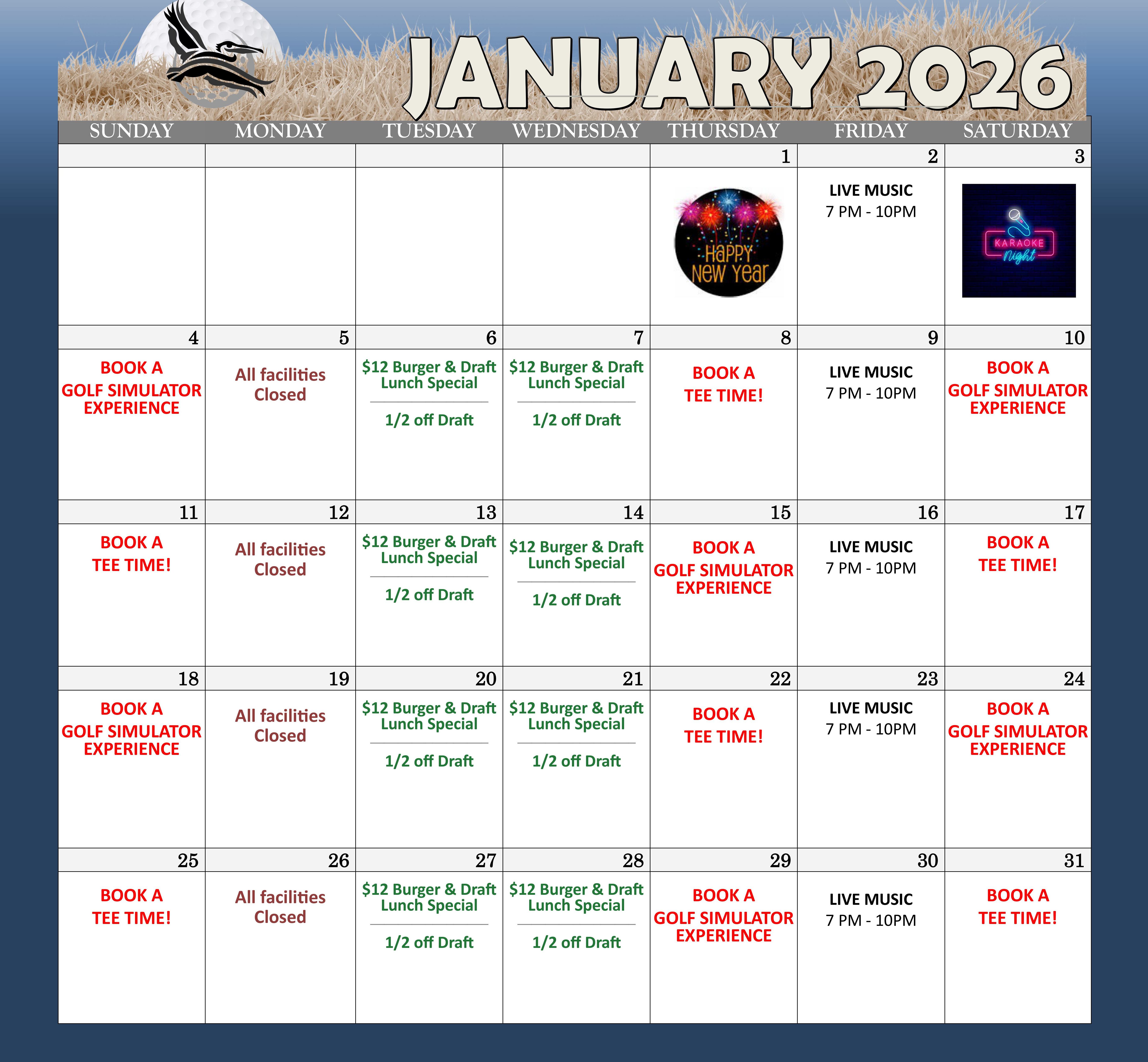 2026 January Calendar 1